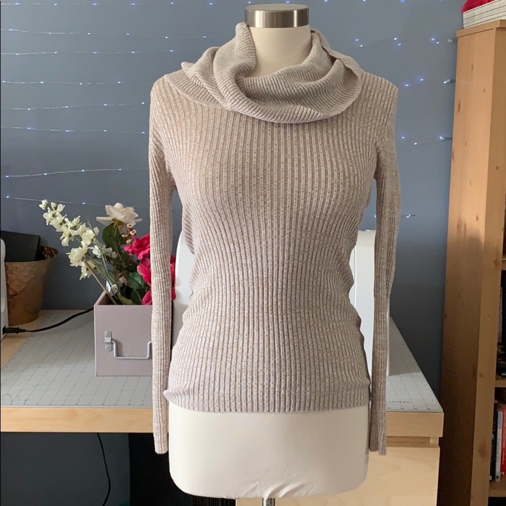 Beige Turtleneck A056